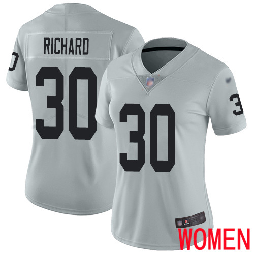 Oakland Raiders Limited Silver Women Jalen Richard Jersey NFL Football #30 Inverted Legend Jersey->youth nfl jersey->Youth Jersey